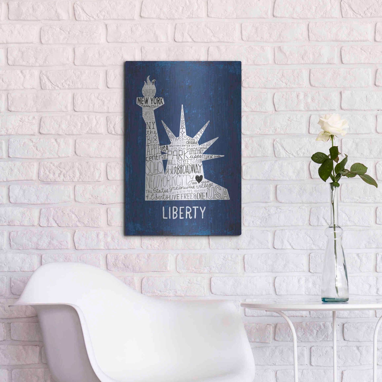 Luxe Metal Art 'Iconic NYC II' by Michael Mullan, Metal Wall Art,16x24