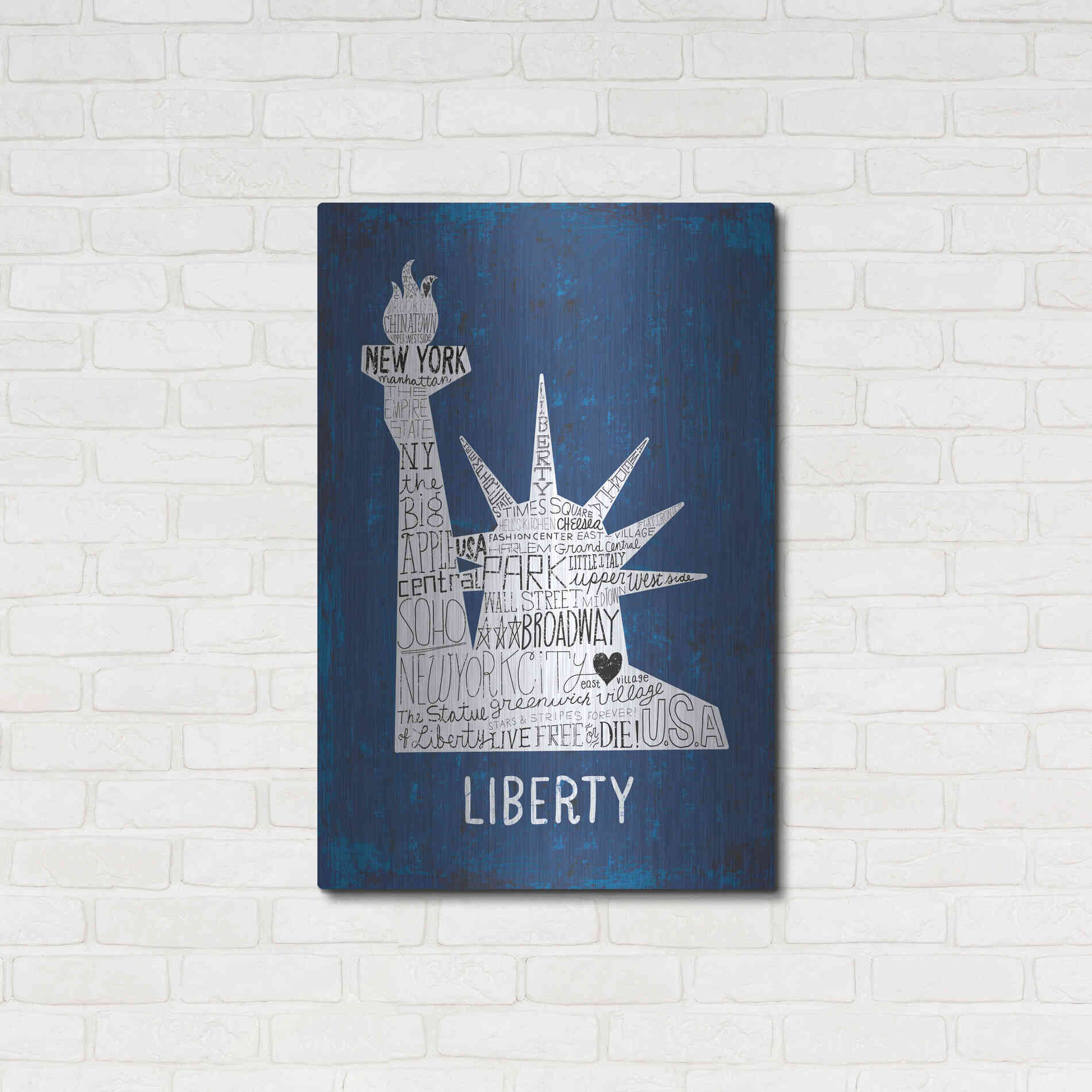 Luxe Metal Art 'Iconic NYC II' by Michael Mullan, Metal Wall Art,24x36