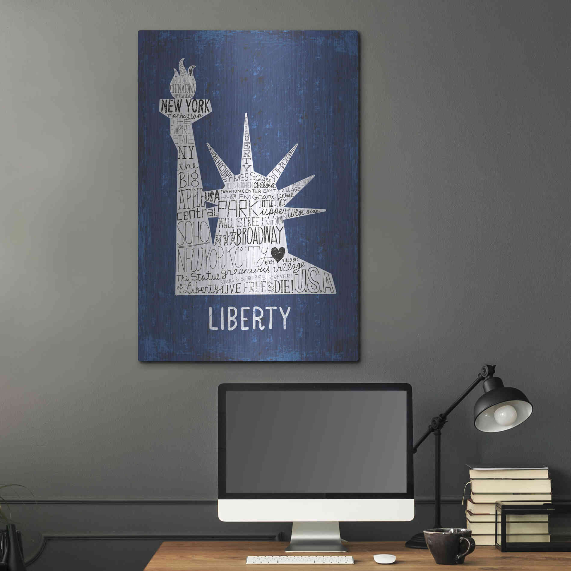 Luxe Metal Art 'Iconic NYC II' by Michael Mullan, Metal Wall Art,24x36