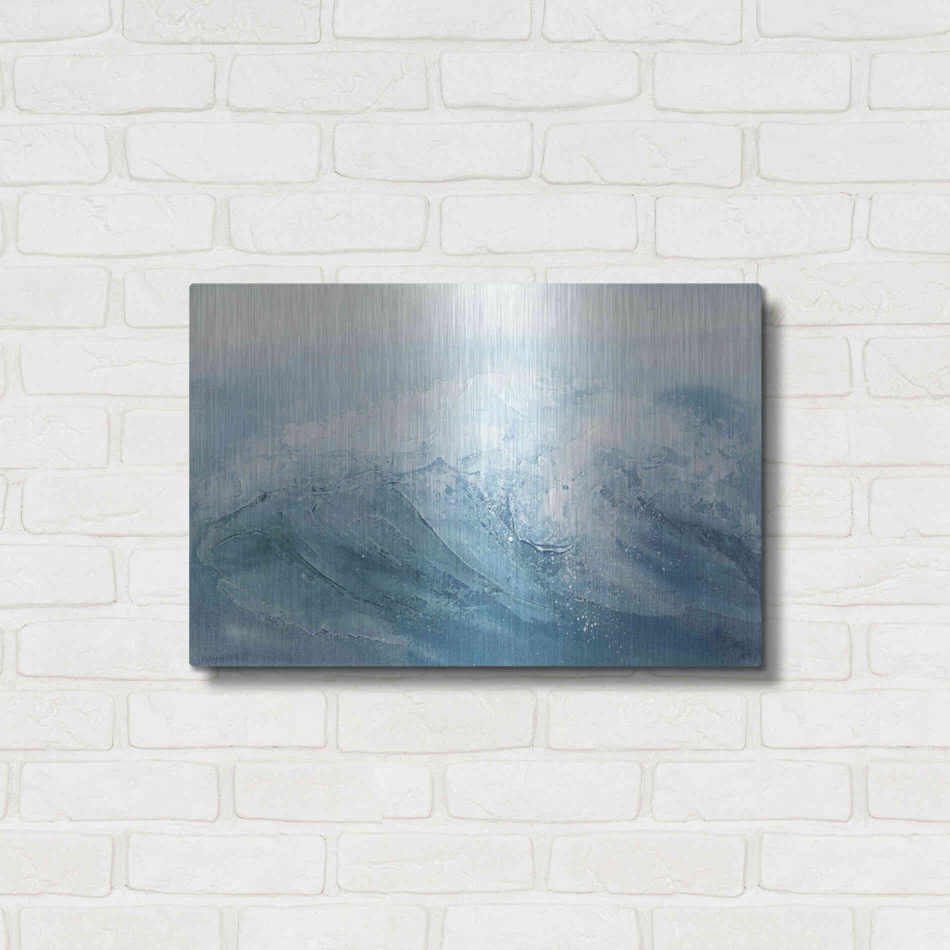 Luxe Metal Art 'Waves I' by Chris Paschke, Metal Wall Art,24x16
