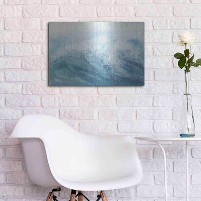 Luxe Metal Art 'Waves I' by Chris Paschke, Metal Wall Art,24x16