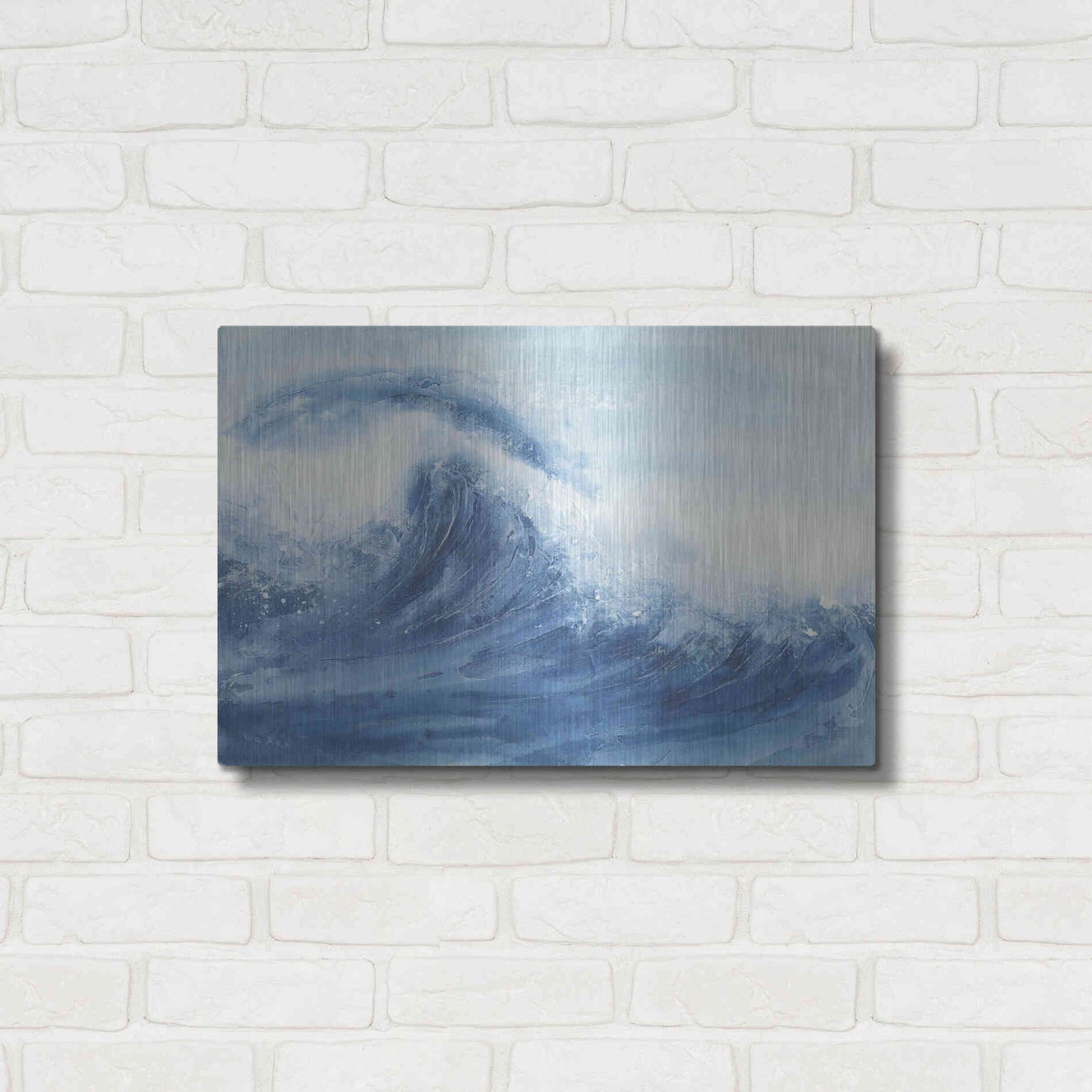 Luxe Metal Art 'Waves II' by Chris Paschke, Metal Wall Art,24x16