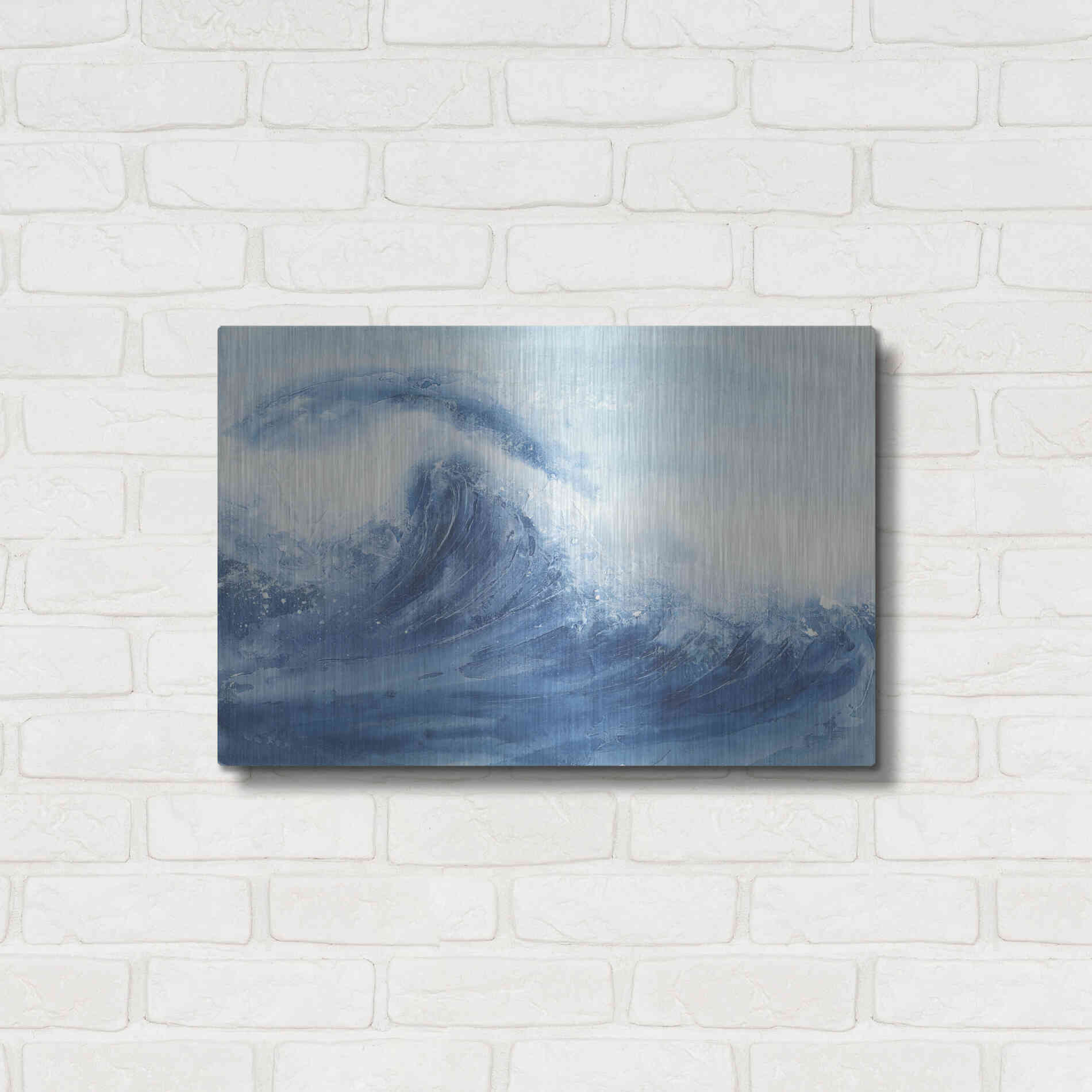 Luxe Metal Art 'Waves II' by Chris Paschke, Metal Wall Art,24x16