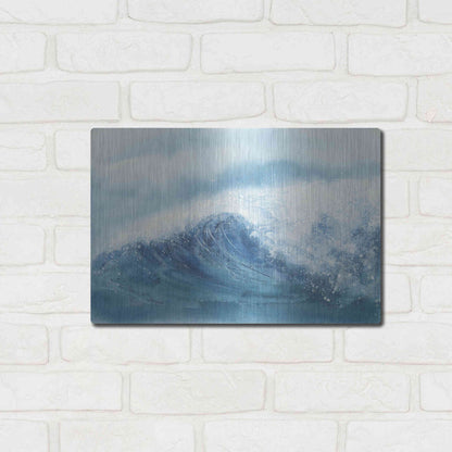 Luxe Metal Art 'Waves III' by Chris Paschke, Metal Wall Art,16x12