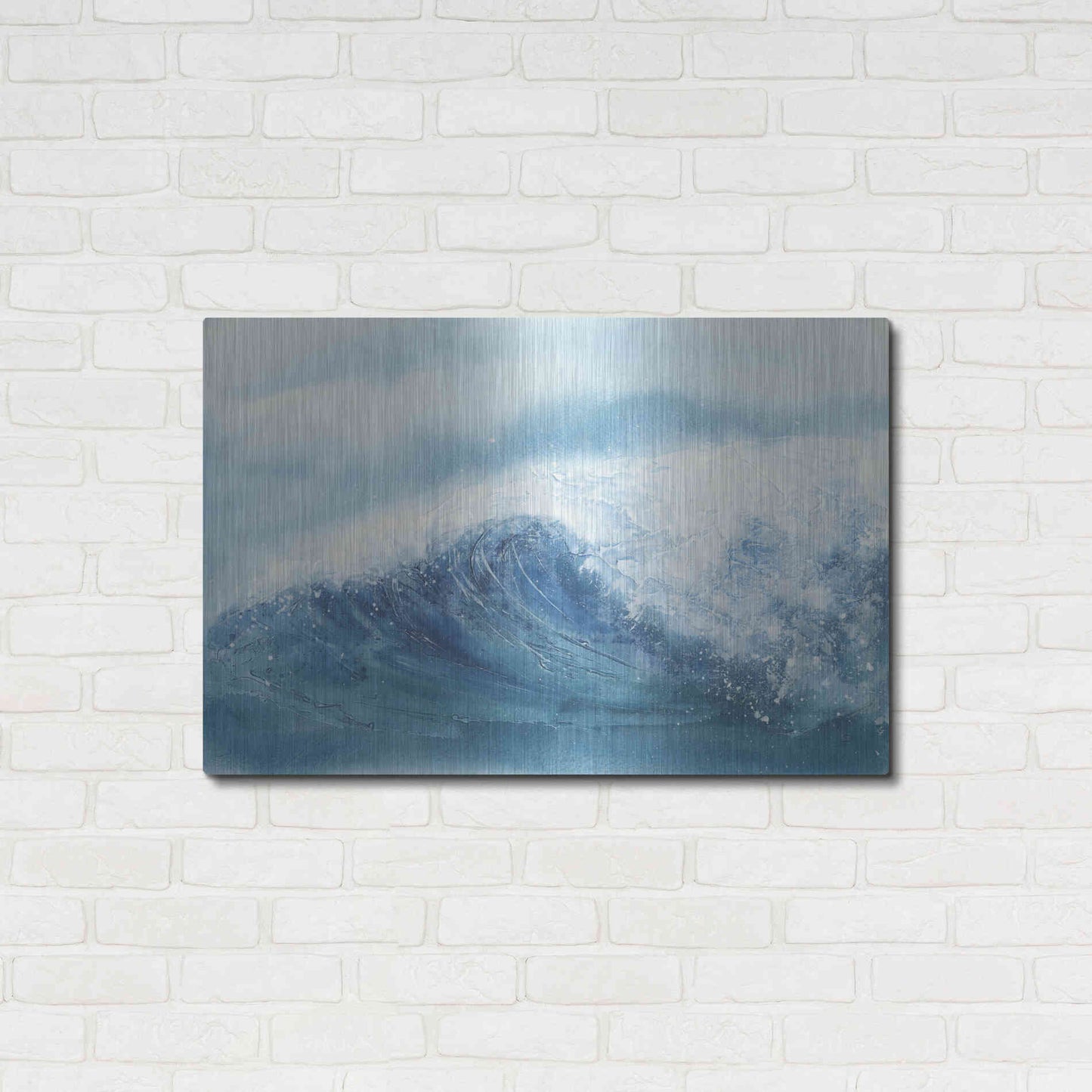 Luxe Metal Art 'Waves III' by Chris Paschke, Metal Wall Art,36x24