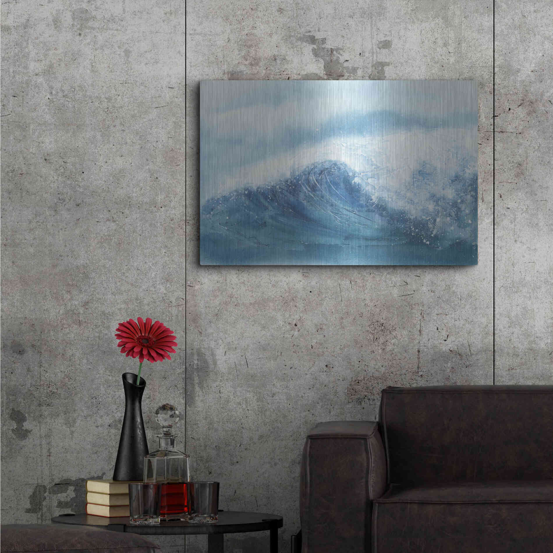 Luxe Metal Art 'Waves III' by Chris Paschke, Metal Wall Art,36x24