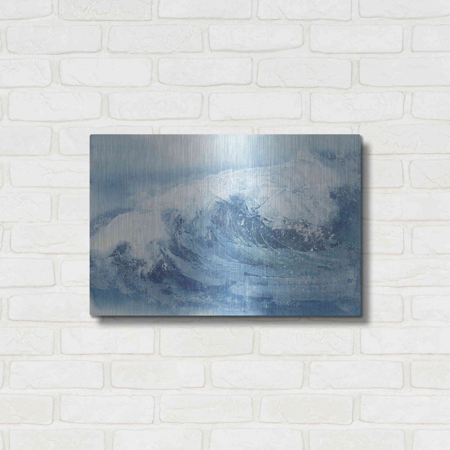 Luxe Metal Art 'Waves IV' by Chris Paschke, Metal Wall Art,24x16