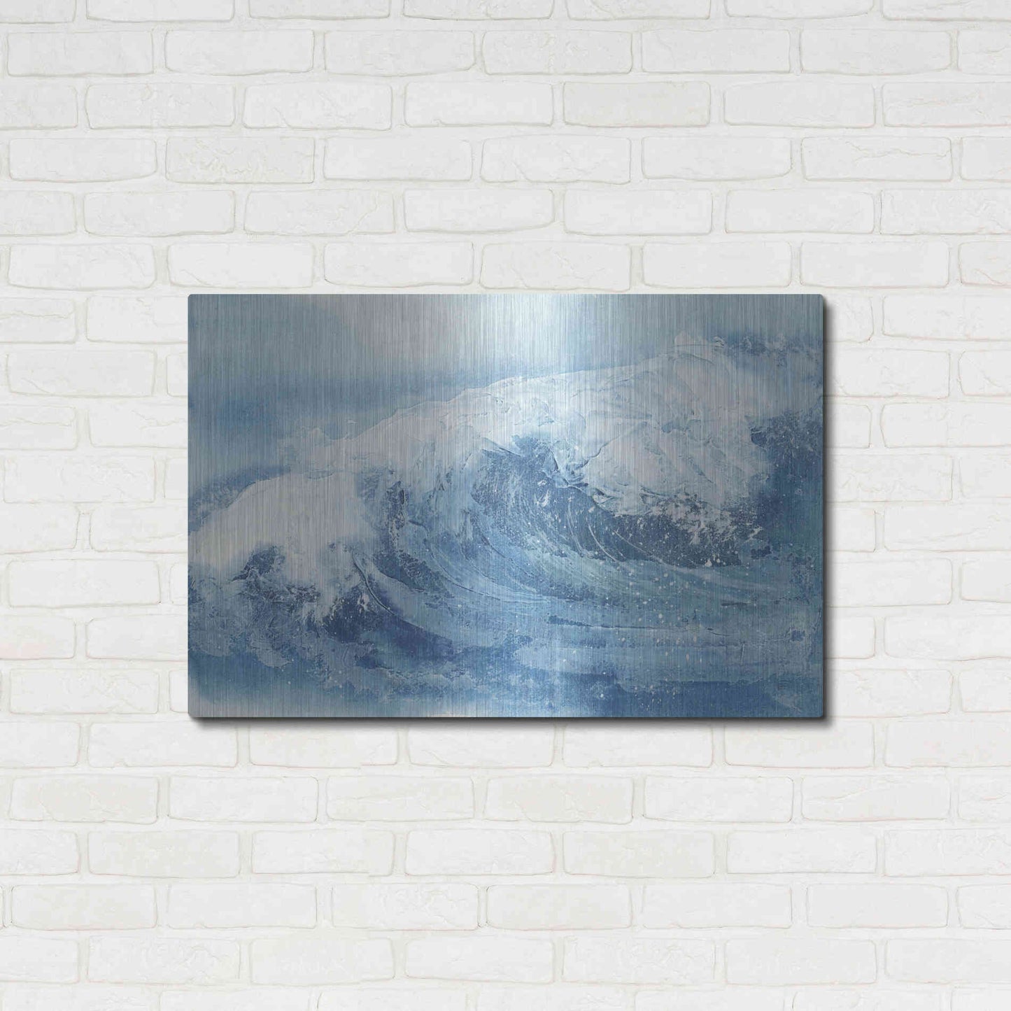 Luxe Metal Art 'Waves IV' by Chris Paschke, Metal Wall Art,36x24