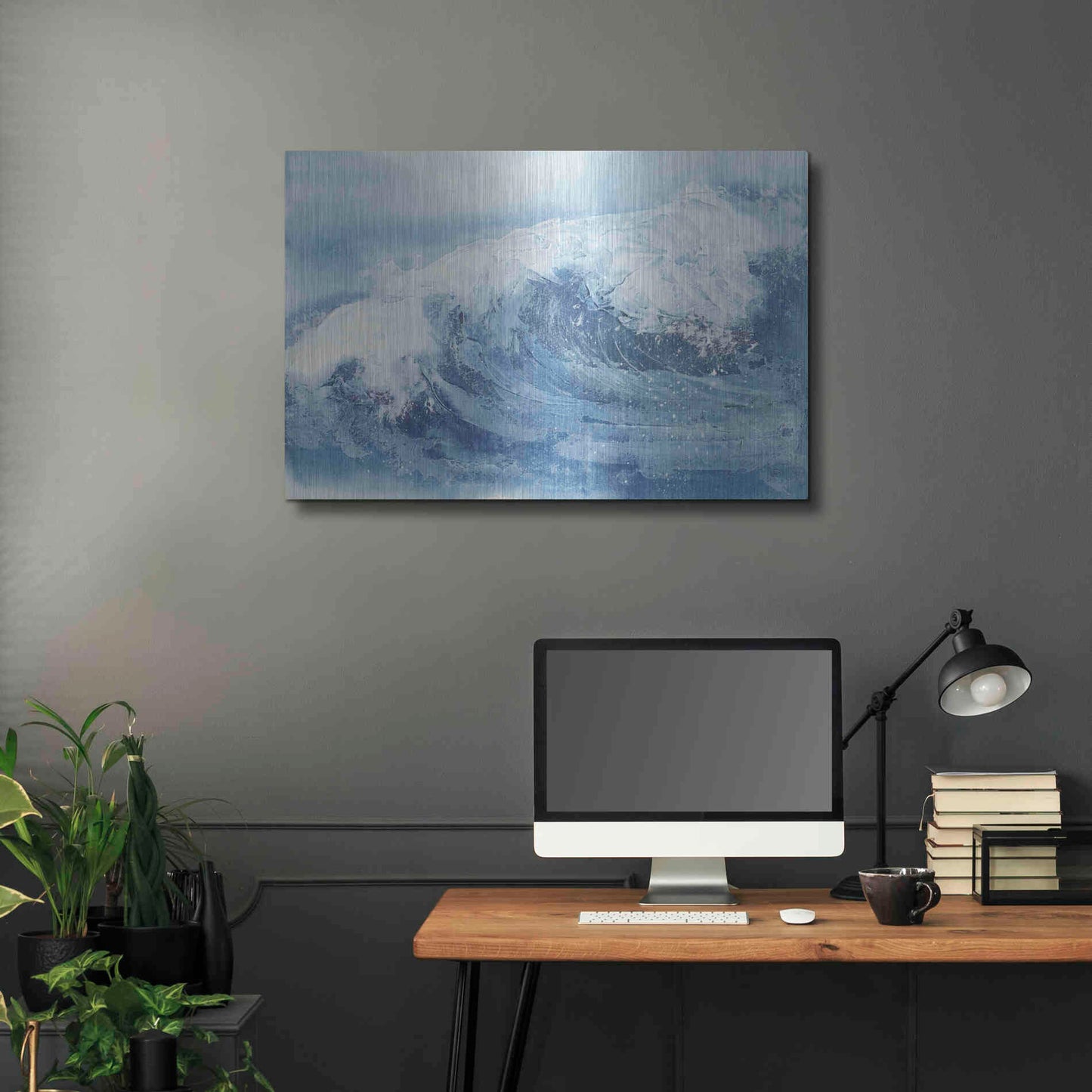 Luxe Metal Art 'Waves IV' by Chris Paschke, Metal Wall Art,36x24