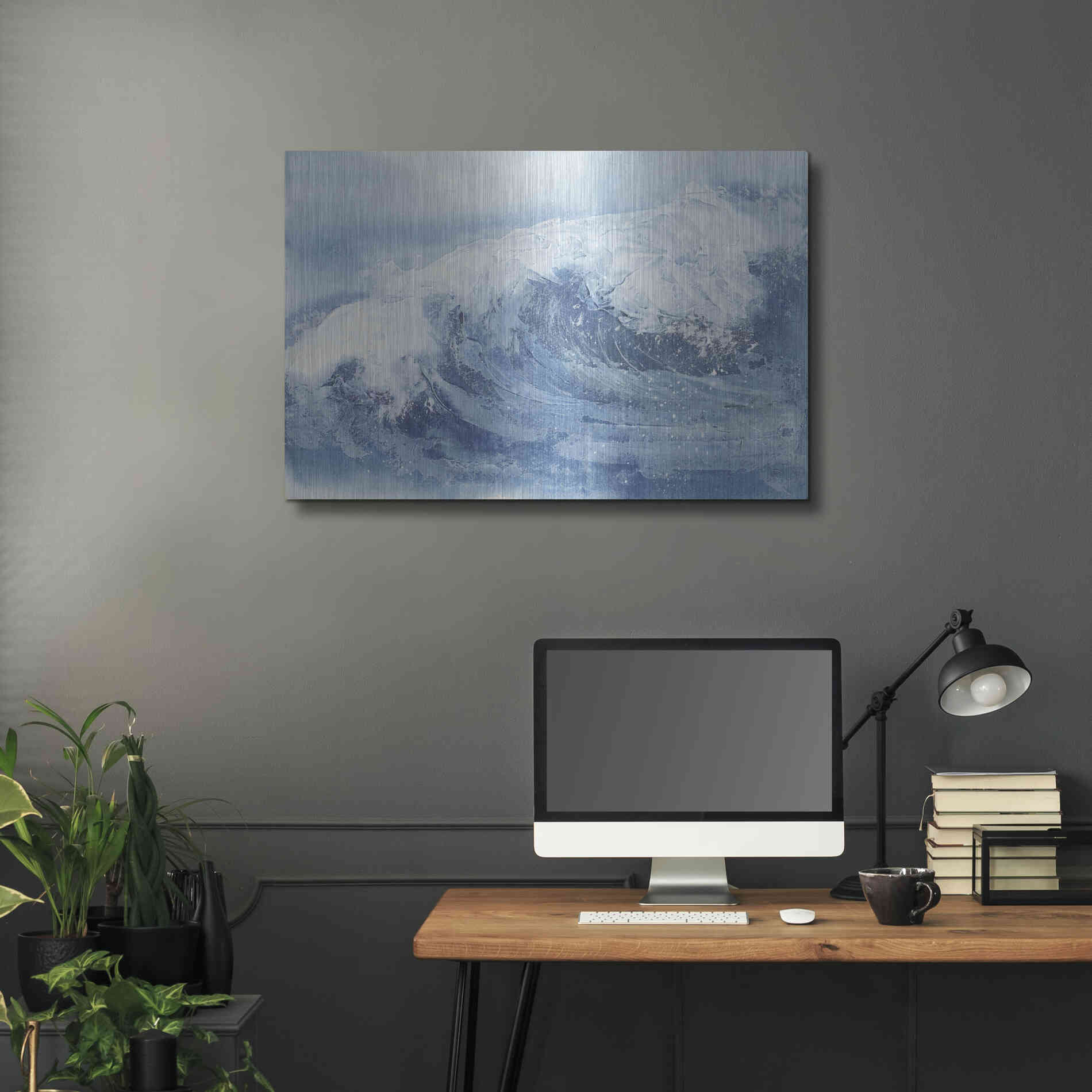 Luxe Metal Art 'Waves IV' by Chris Paschke, Metal Wall Art,36x24