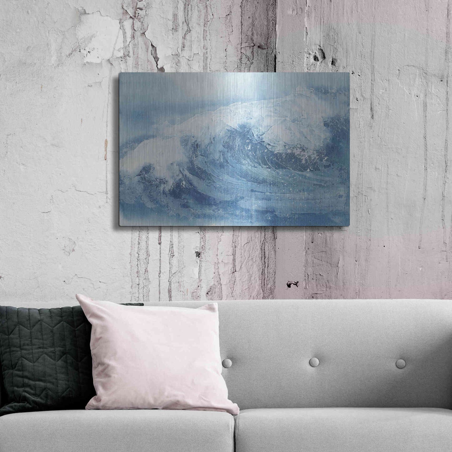 Luxe Metal Art 'Waves IV' by Chris Paschke, Metal Wall Art,36x24