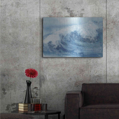 Luxe Metal Art 'Waves IV' by Chris Paschke, Metal Wall Art,36x24