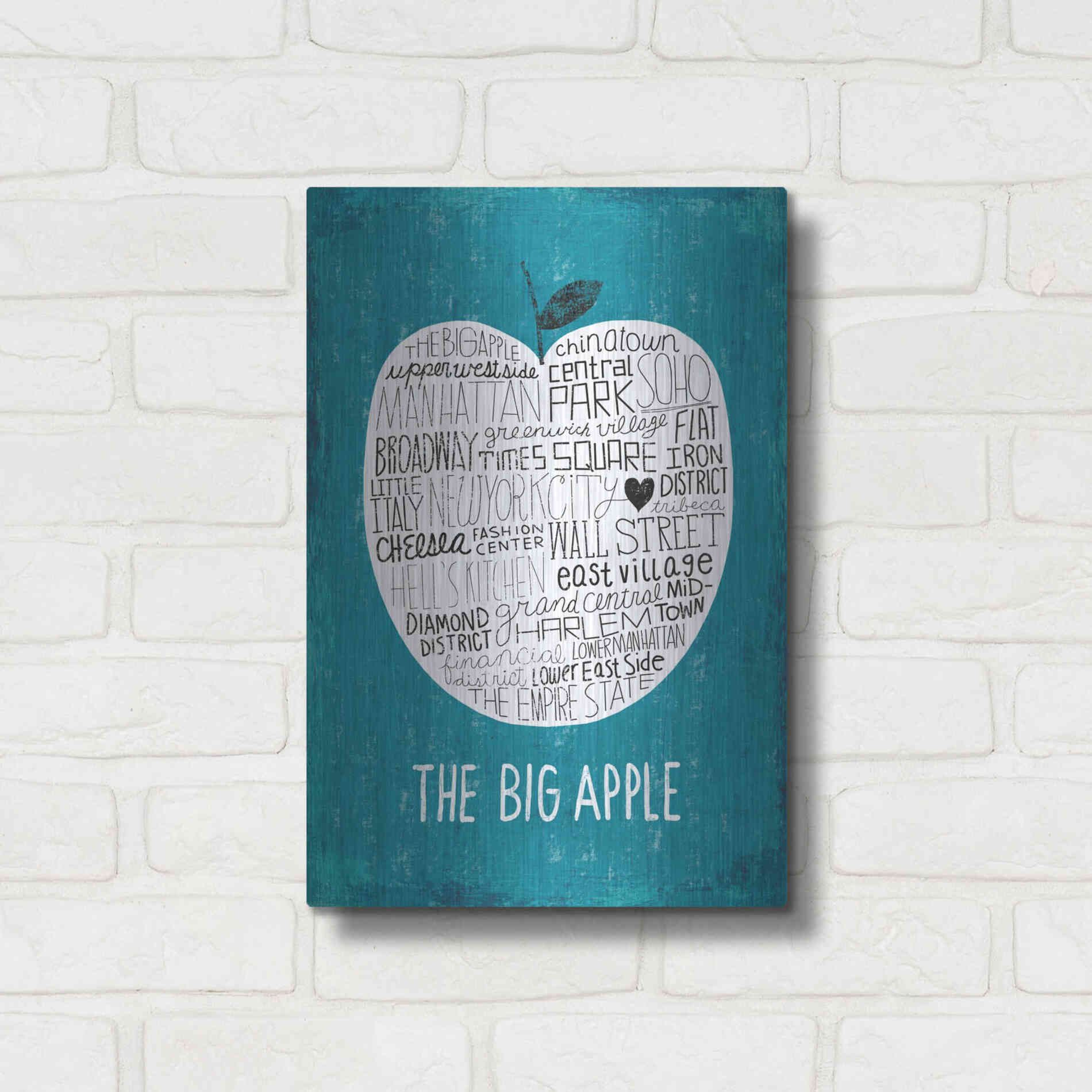 Luxe Metal Art 'Iconic NYC I' by Michael Mullan, Metal Wall Art,12x16