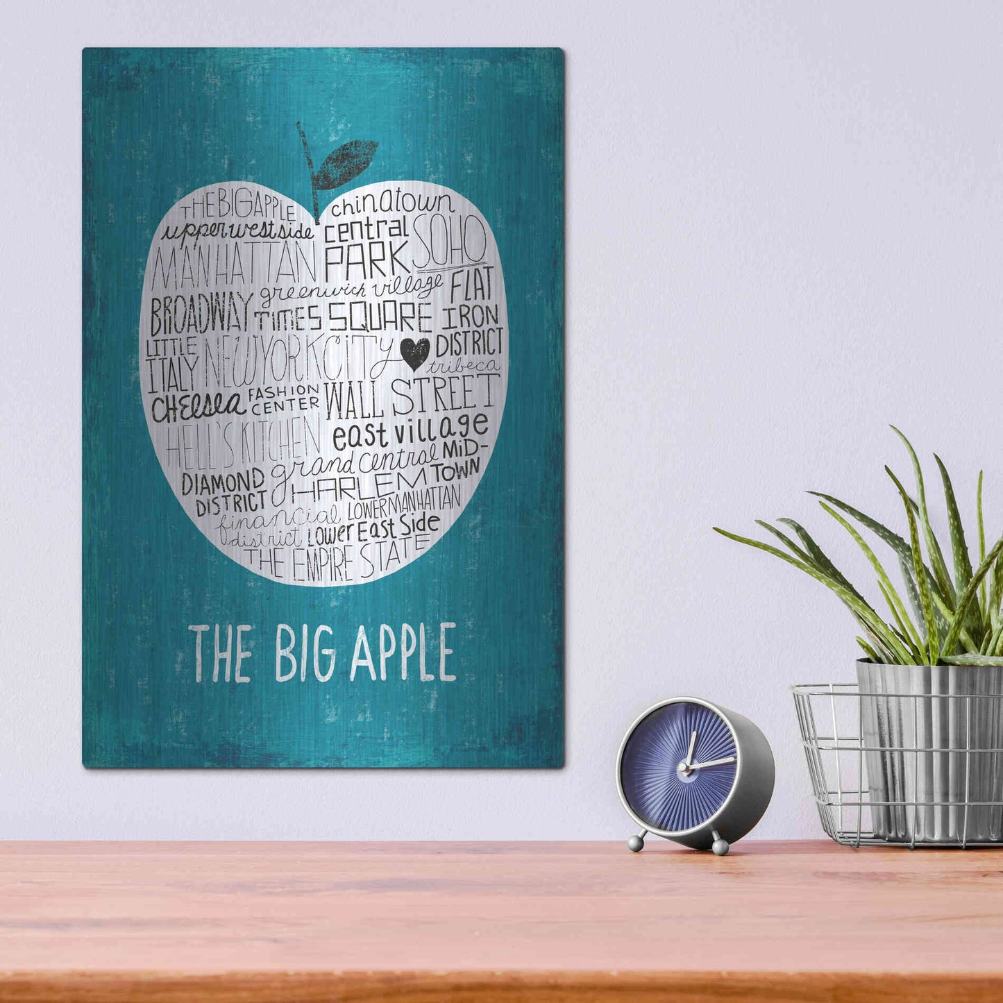 Luxe Metal Art 'Iconic NYC I' by Michael Mullan, Metal Wall Art,12x16