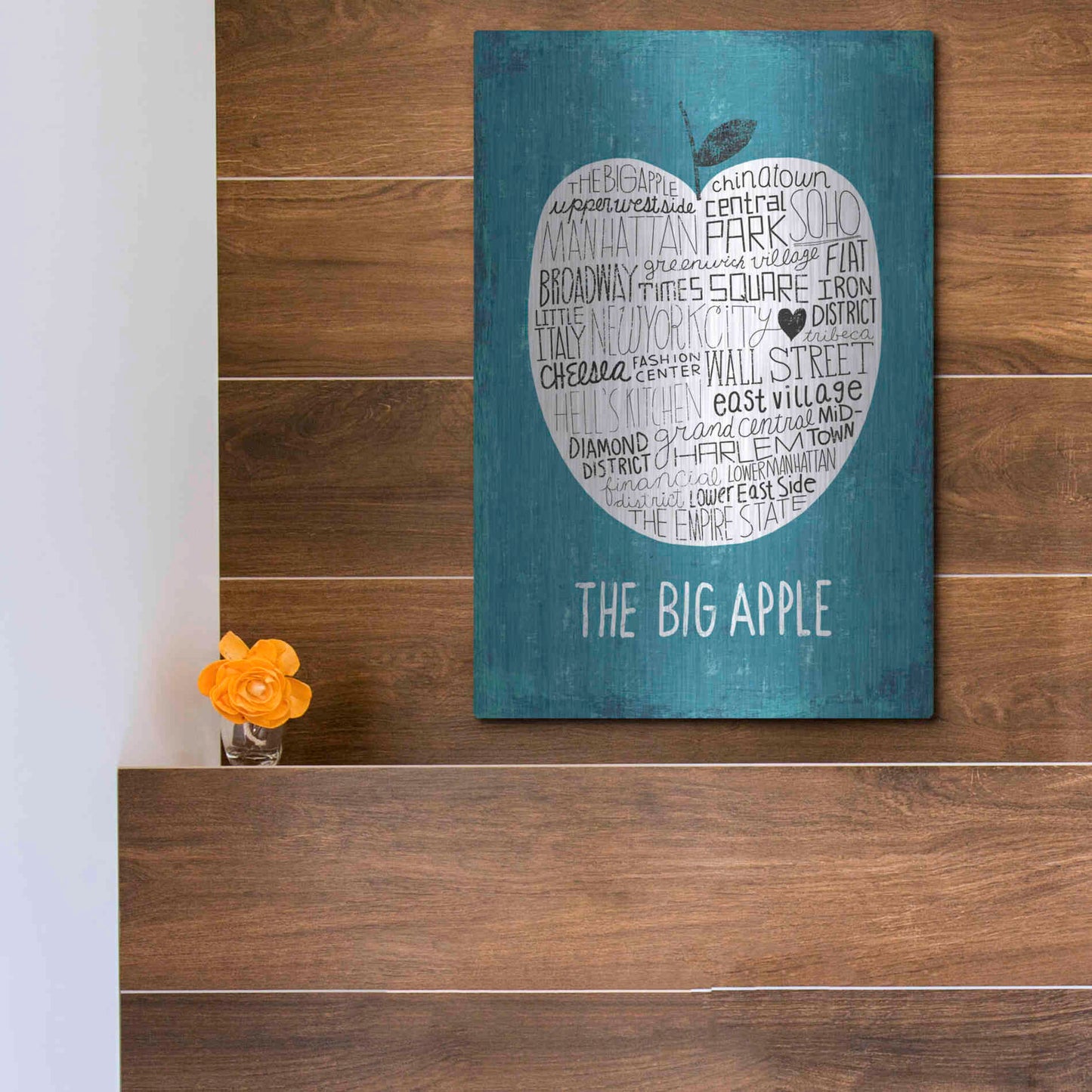 Luxe Metal Art 'Iconic NYC I' by Michael Mullan, Metal Wall Art,12x16