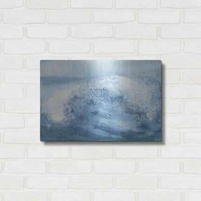 Luxe Metal Art 'In the Blue IV' by Chris Paschke, Metal Wall Art,24x16