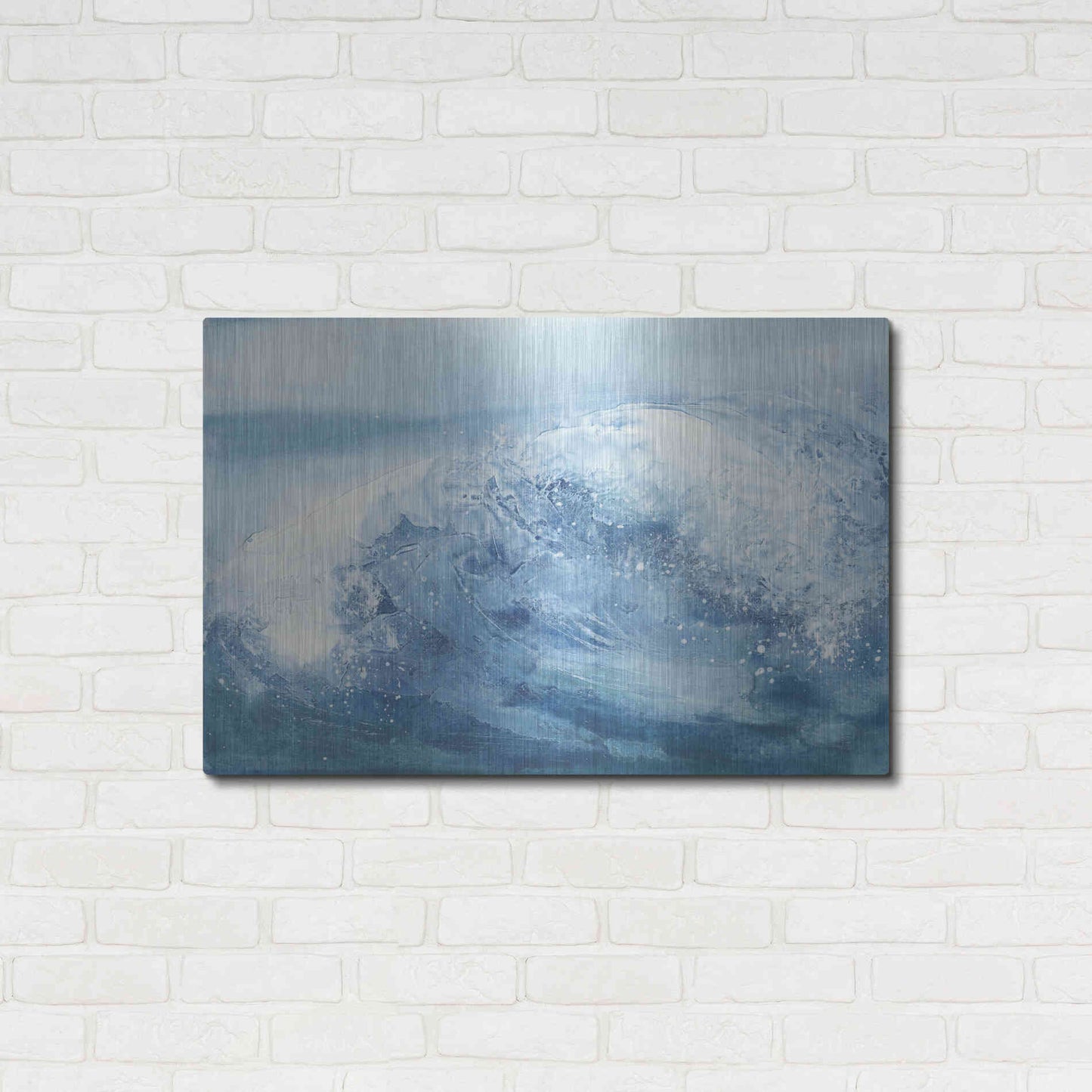 Luxe Metal Art 'In the Blue IV' by Chris Paschke, Metal Wall Art,36x24