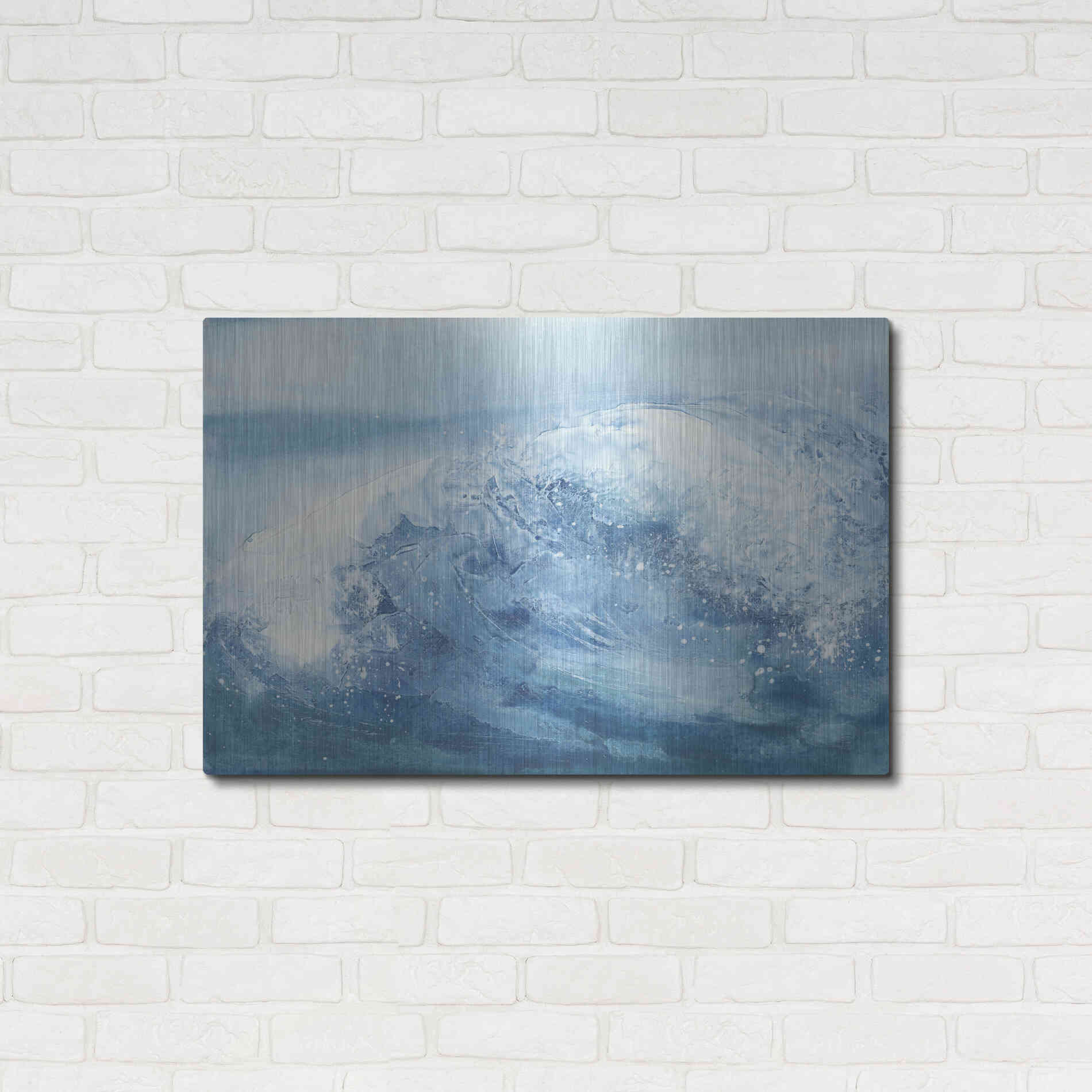 Luxe Metal Art 'In the Blue IV' by Chris Paschke, Metal Wall Art,36x24
