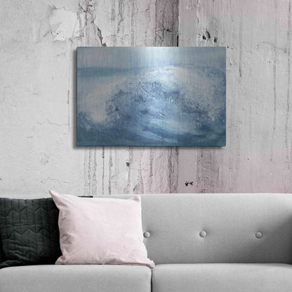 Luxe Metal Art 'In the Blue IV' by Chris Paschke, Metal Wall Art,36x24