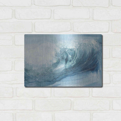 Luxe Metal Art 'In the Blue VI' by Chris Paschke, Metal Wall Art,16x12