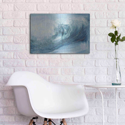 Luxe Metal Art 'In the Blue VI' by Chris Paschke, Metal Wall Art,24x16