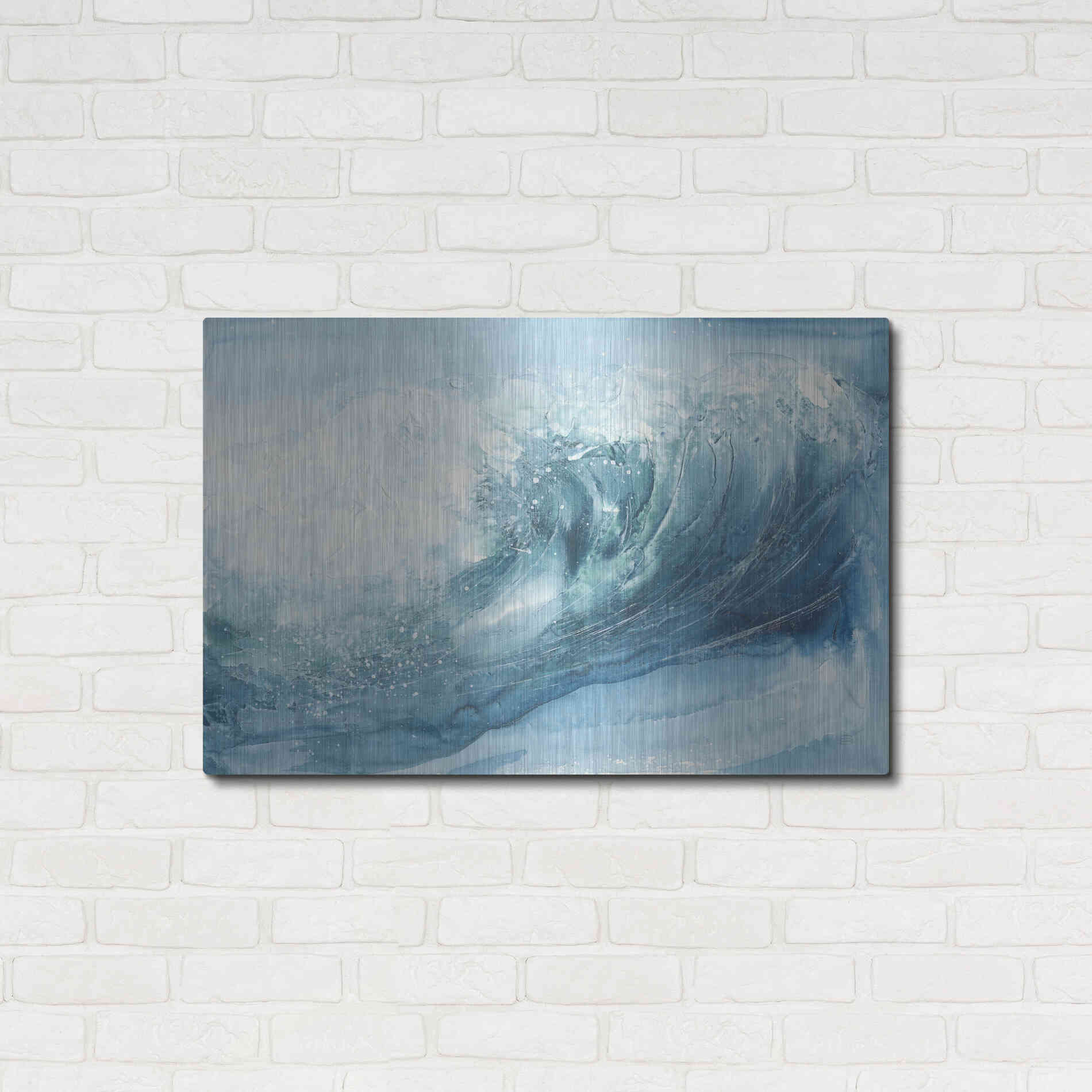 Luxe Metal Art 'In the Blue VI' by Chris Paschke, Metal Wall Art,36x24