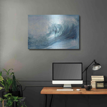 Luxe Metal Art 'In the Blue VI' by Chris Paschke, Metal Wall Art,36x24