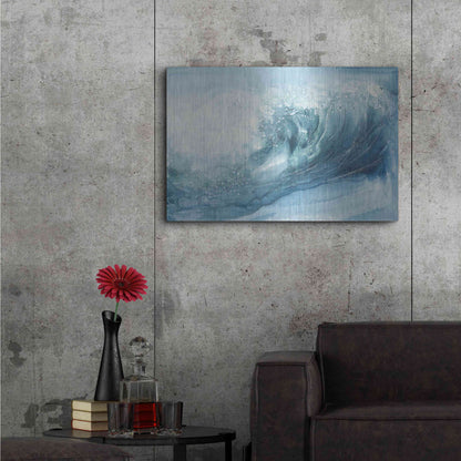 Luxe Metal Art 'In the Blue VI' by Chris Paschke, Metal Wall Art,36x24