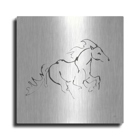 Luxe Metal Art 'Line Horse II' by Chris Paschke, Metal Wall Art