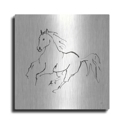 Luxe Metal Art 'Line Horse III' by Chris Paschke, Metal Wall Art