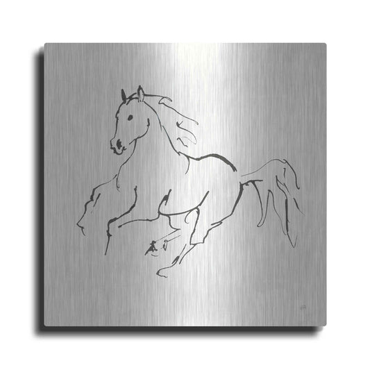 Luxe Metal Art 'Line Horse III' by Chris Paschke, Metal Wall Art