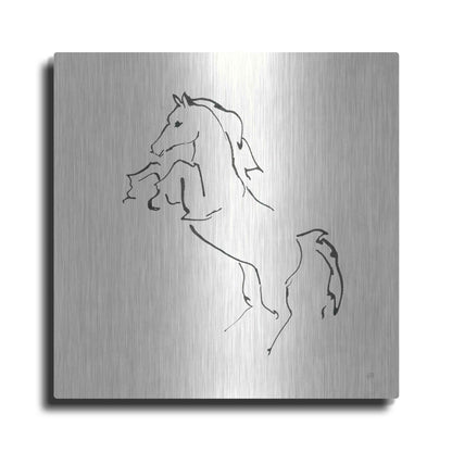 Luxe Metal Art 'Line Horse IX' by Chris Paschke, Metal Wall Art