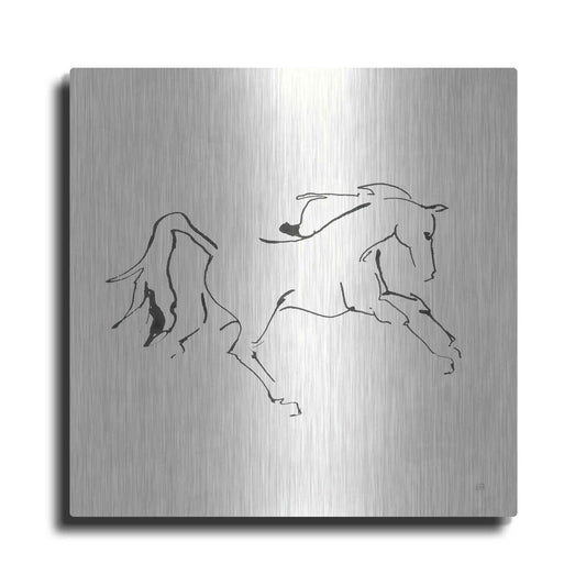 Luxe Metal Art 'Line Horse VII' by Chris Paschke, Metal Wall Art