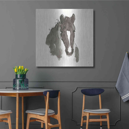 Luxe Metal Art 'Horse Portrait III' by Chris Paschke, Metal Wall Art,36x36