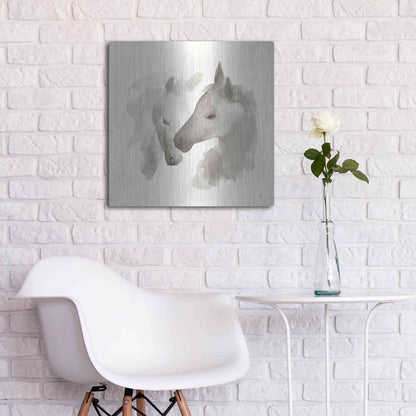 Luxe Metal Art 'Nuzzling I' by Chris Paschke, Metal Wall Art,24x24