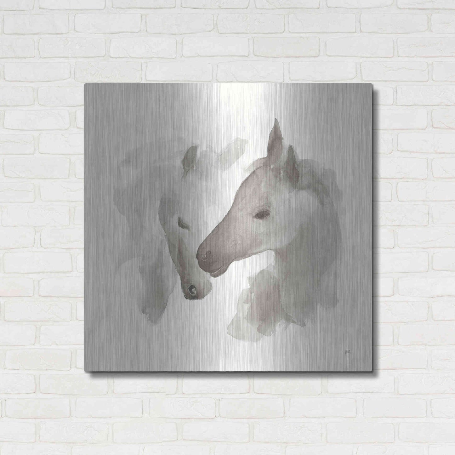 Luxe Metal Art 'Nuzzling I' by Chris Paschke, Metal Wall Art,36x36