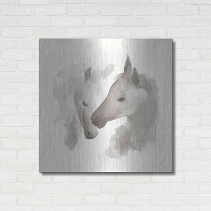 Luxe Metal Art 'Nuzzling I' by Chris Paschke, Metal Wall Art,36x36