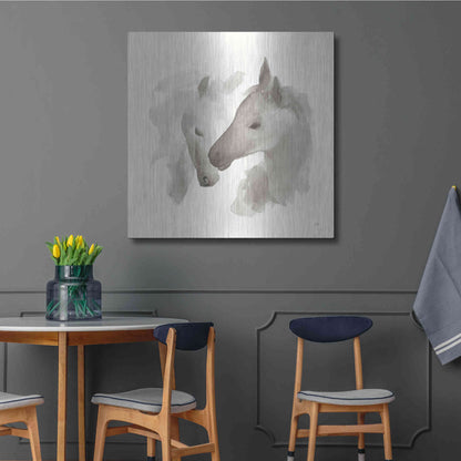 Luxe Metal Art 'Nuzzling I' by Chris Paschke, Metal Wall Art,36x36