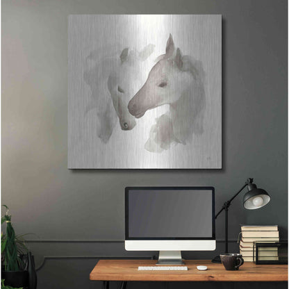 Luxe Metal Art 'Nuzzling I' by Chris Paschke, Metal Wall Art,36x36
