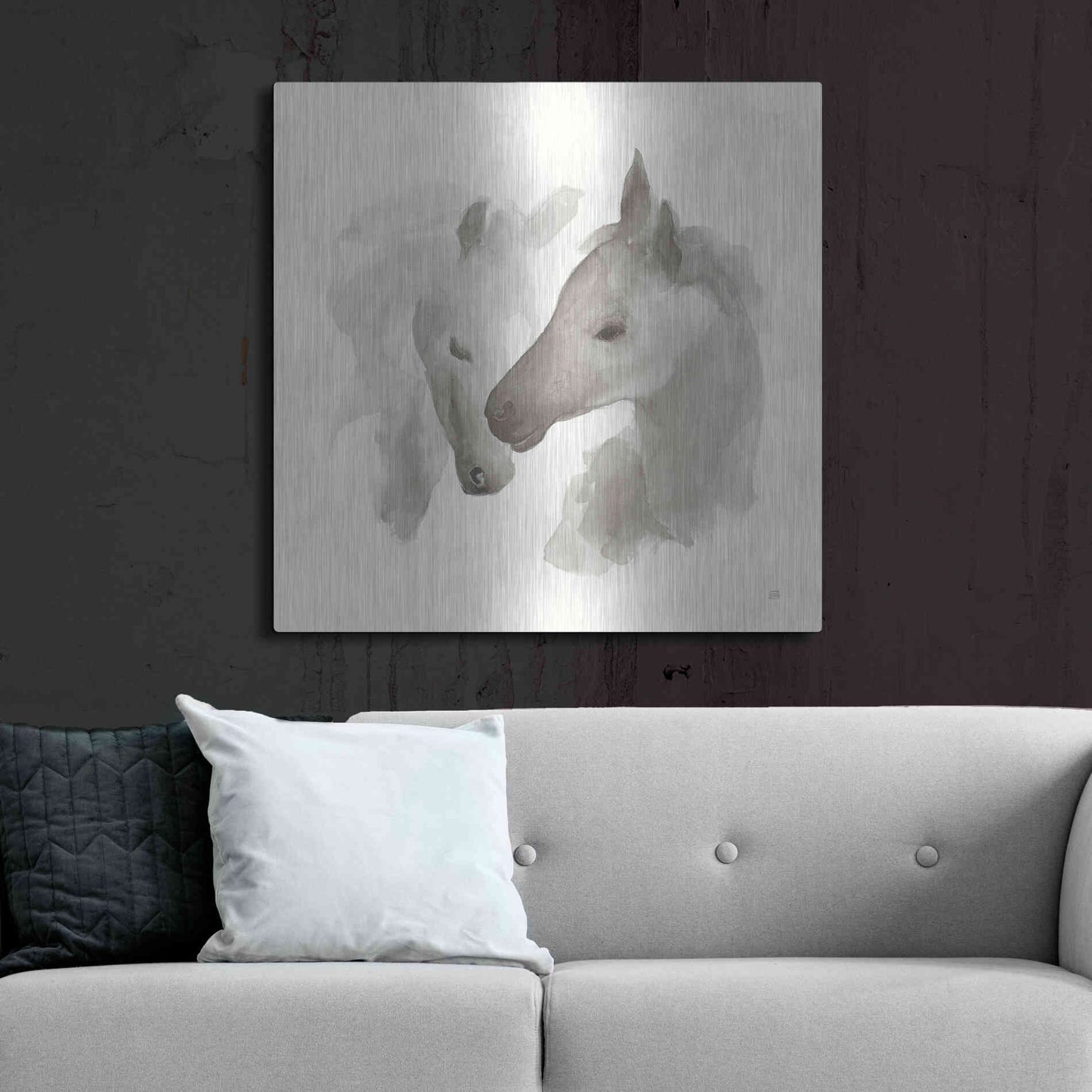 Luxe Metal Art 'Nuzzling I' by Chris Paschke, Metal Wall Art,36x36