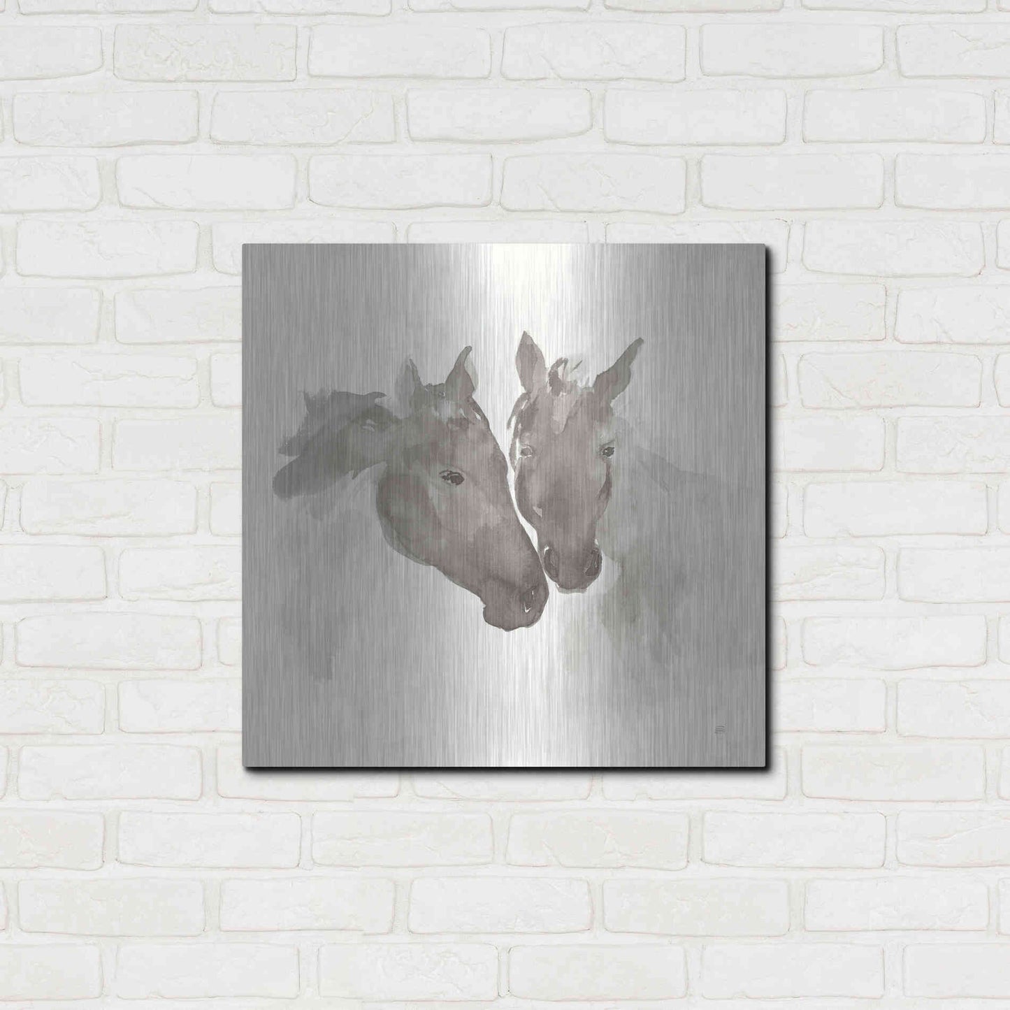 Luxe Metal Art 'Nuzzling II' by Chris Paschke, Metal Wall Art,24x24