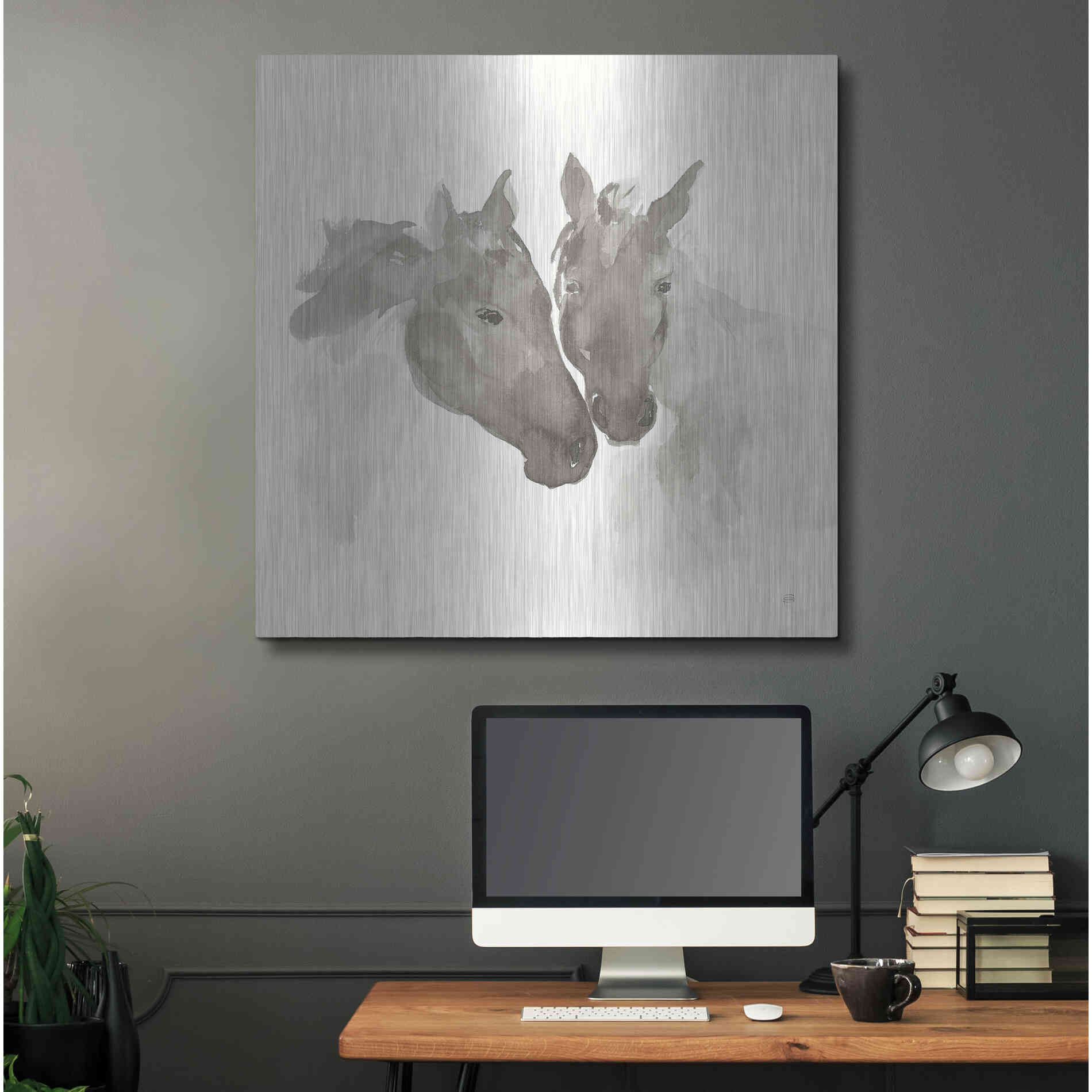 Luxe Metal Art 'Nuzzling II' by Chris Paschke, Metal Wall Art,36x36