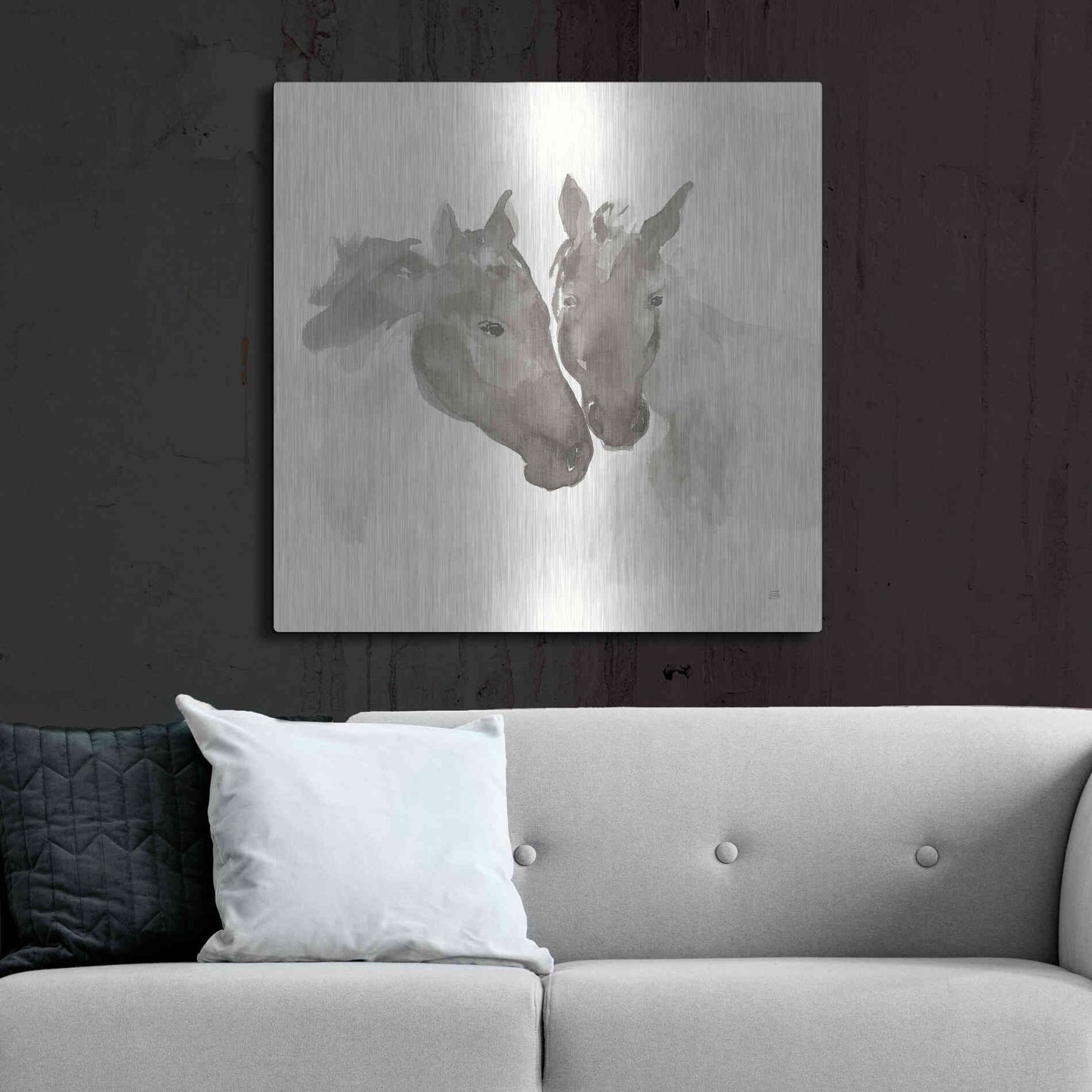 Luxe Metal Art 'Nuzzling II' by Chris Paschke, Metal Wall Art,36x36