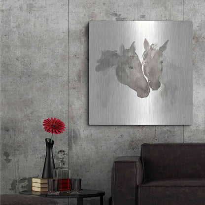 Luxe Metal Art 'Nuzzling II' by Chris Paschke, Metal Wall Art,36x36