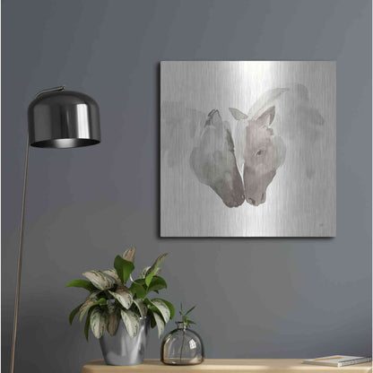 Luxe Metal Art 'Nuzzling III' by Chris Paschke, Metal Wall Art,24x24