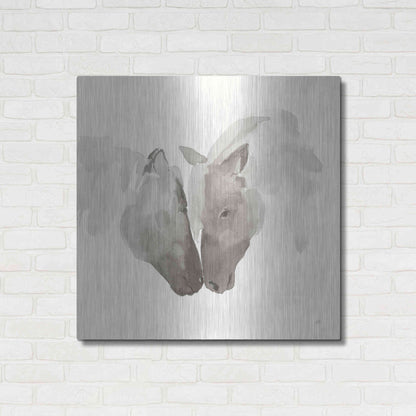 Luxe Metal Art 'Nuzzling III' by Chris Paschke, Metal Wall Art,36x36