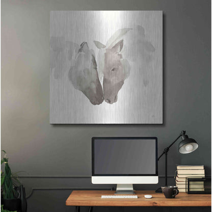 Luxe Metal Art 'Nuzzling III' by Chris Paschke, Metal Wall Art,36x36