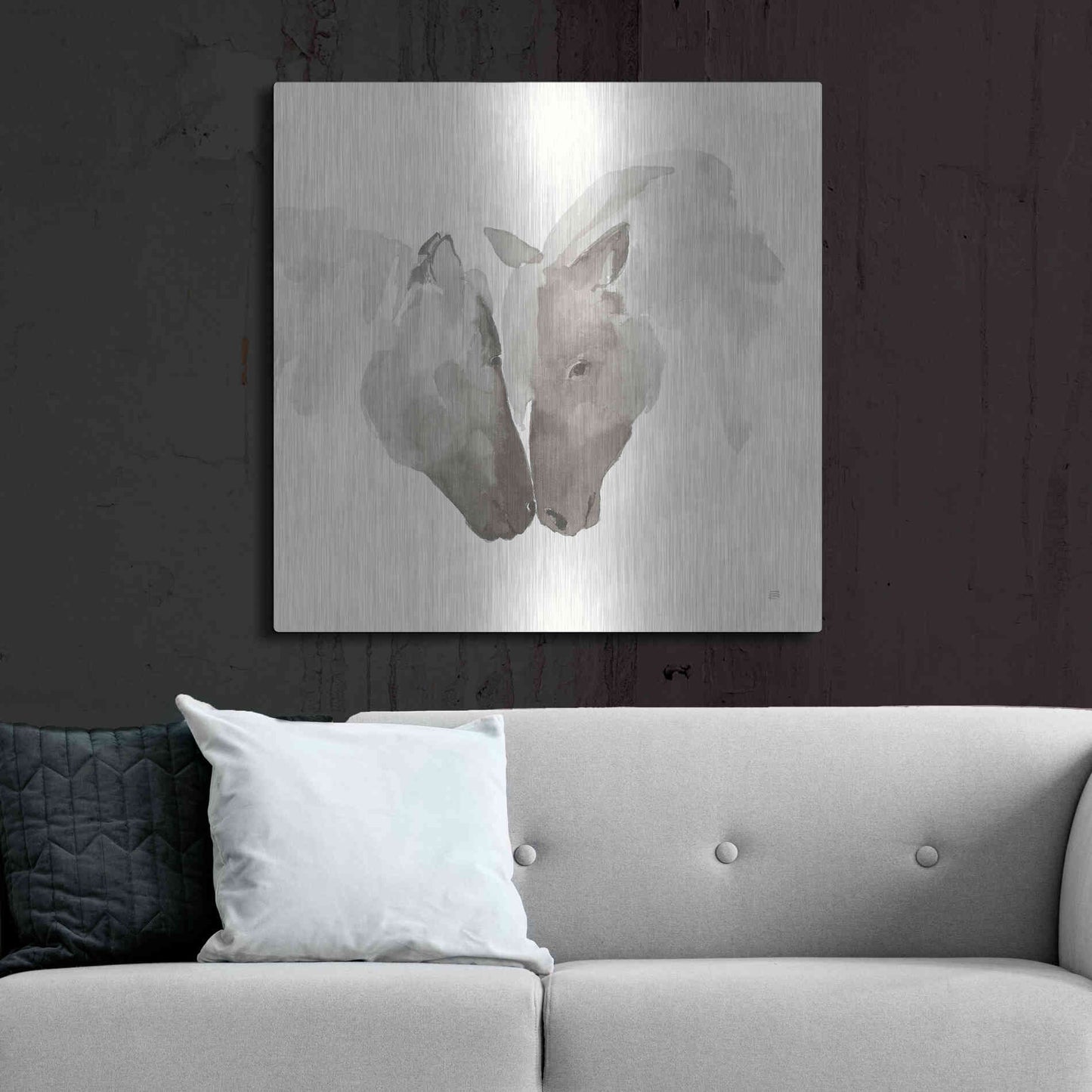 Luxe Metal Art 'Nuzzling III' by Chris Paschke, Metal Wall Art,36x36