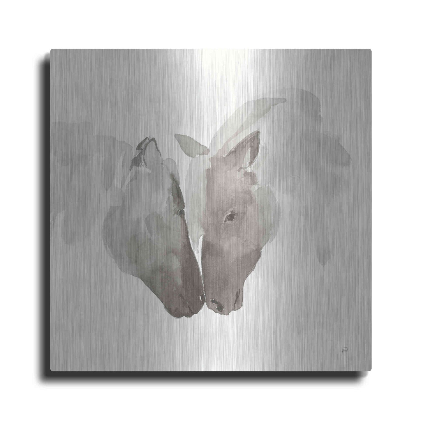 Luxe Metal Art 'Nuzzling III' by Chris Paschke, Metal Wall Art