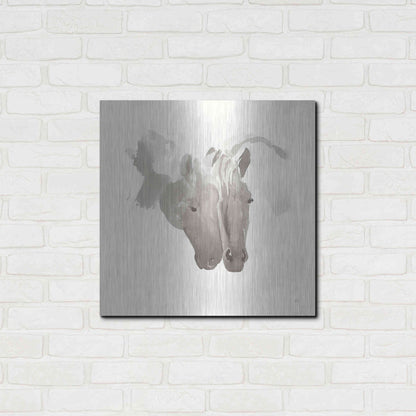 Luxe Metal Art 'Nuzzling IV' by Chris Paschke, Metal Wall Art,24x24